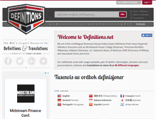 Tablet Screenshot of norwegian.definitions.net